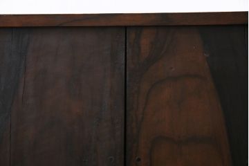 アンティーク家具　古民具　総黒柿材　こだわりの和の空間づくりにおすすめな茶箪笥(茶棚、戸棚、収納棚)