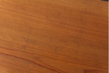 アンティーク雑貨　古民具　ヒノキ材　あたたかな木味のスライド式の扉付き木箱(収納箱)