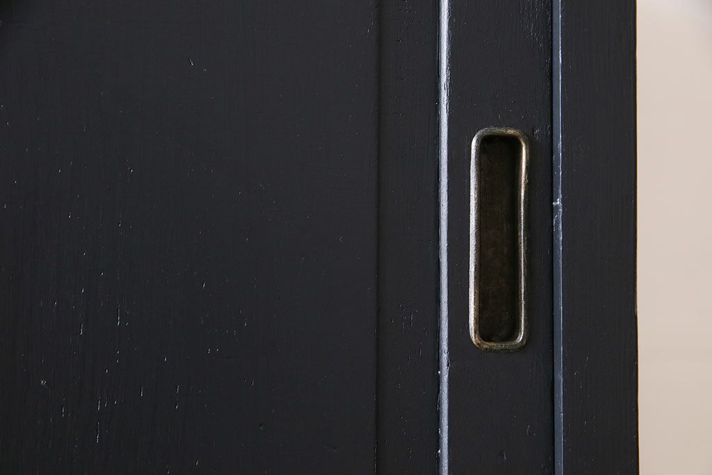 和製アンティーク　ペイント家具　幅狭　シックな雰囲気がお洒落なチェスト(重ね箪笥、収納棚、引き出し)