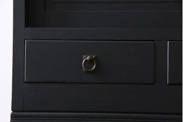 和製アンティーク　ペイント家具　幅狭　シックな雰囲気がお洒落なチェスト(重ね箪笥、収納棚、引き出し)