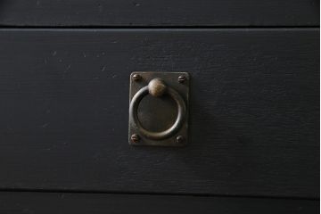 和製アンティーク　ペイント家具　幅狭　シックな雰囲気がお洒落なチェスト(重ね箪笥、収納棚、引き出し)