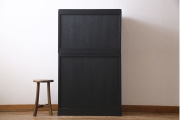 和製アンティーク　ペイント家具　幅狭　シックな雰囲気がお洒落なチェスト(重ね箪笥、収納棚、引き出し)