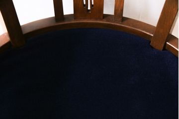 アンティーク家具　大正ロマン　ナラ材　上品な透かし彫りのドクターチェア(回転椅子、アームチェア)
