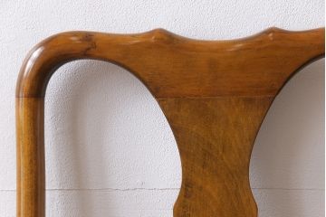 アンティーク家具　フランスアンティーク　バーチ材　シックな花柄の座面のダイニングチェア(ワークチェア、椅子)(1)