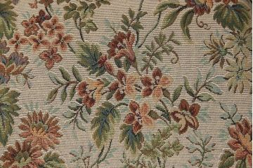 アンティーク家具　フランスアンティーク　バーチ材　シックな花柄の座面のダイニングチェア(ワークチェア、椅子)(1)