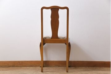 アンティーク家具　フランスアンティーク　バーチ材　上品でいて愛らしい雰囲気漂うダイニングチェア(ワークチェア、椅子)(1)