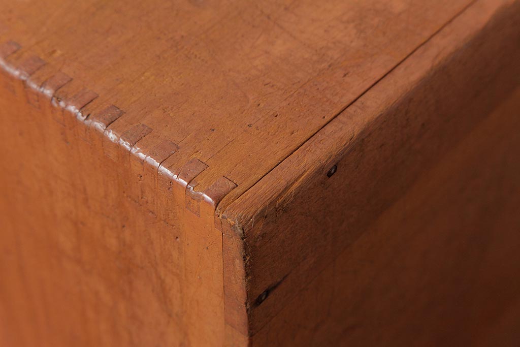 アンティーク雑貨　昭和レトロ　キューブ型の大きな積み木【立方体・大】(スツール、飾り台、花台、ディスプレイ雑貨)