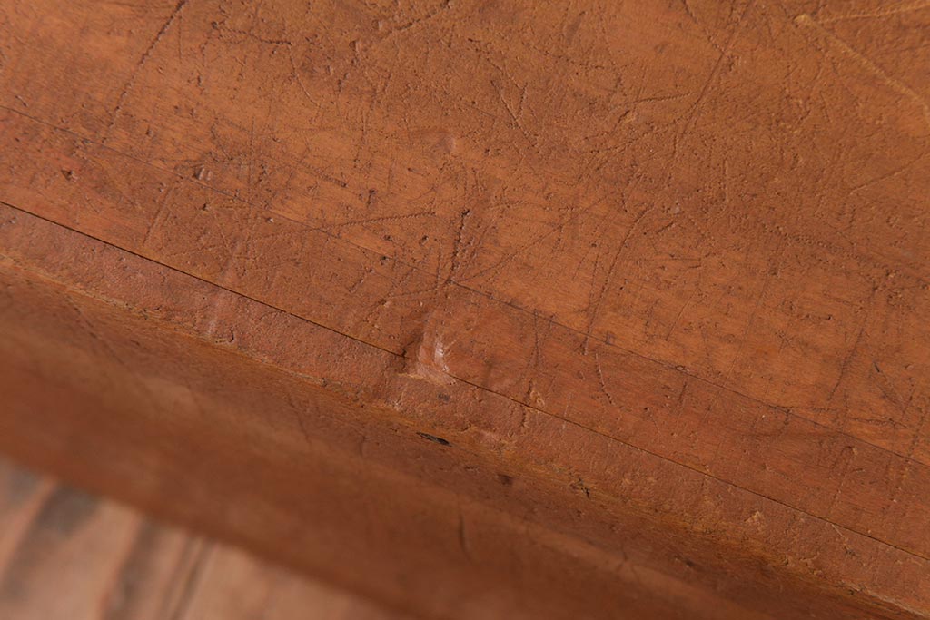 アンティーク雑貨　昭和レトロ　キューブ型の大きな積み木【立方体・大】(スツール、飾り台、花台、ディスプレイ雑貨)