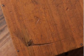 アンティーク雑貨　昭和レトロ　キューブ型の大きな積み木【立方体・大】(スツール、飾り台、花台、ディスプレイ雑貨)(2)