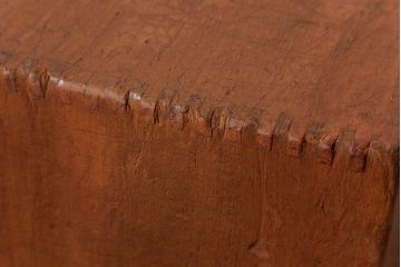 アンティーク雑貨　昭和レトロ　キューブ型の大きな積み木【立方体・大】(スツール、飾り台、花台、ディスプレイ雑貨)(2)