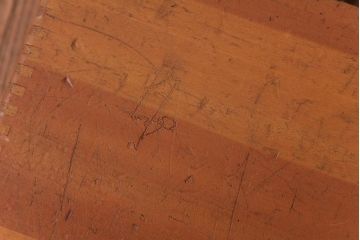 アンティーク雑貨　昭和レトロ　キューブ型の大きな積み木【立方体・大】(スツール、飾り台、花台、ディスプレイ雑貨)(3)