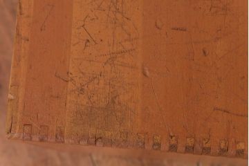 アンティーク雑貨　昭和レトロ　キューブ型の大きな積み木【立方体・大】(スツール、飾り台、花台、ディスプレイ雑貨)(3)