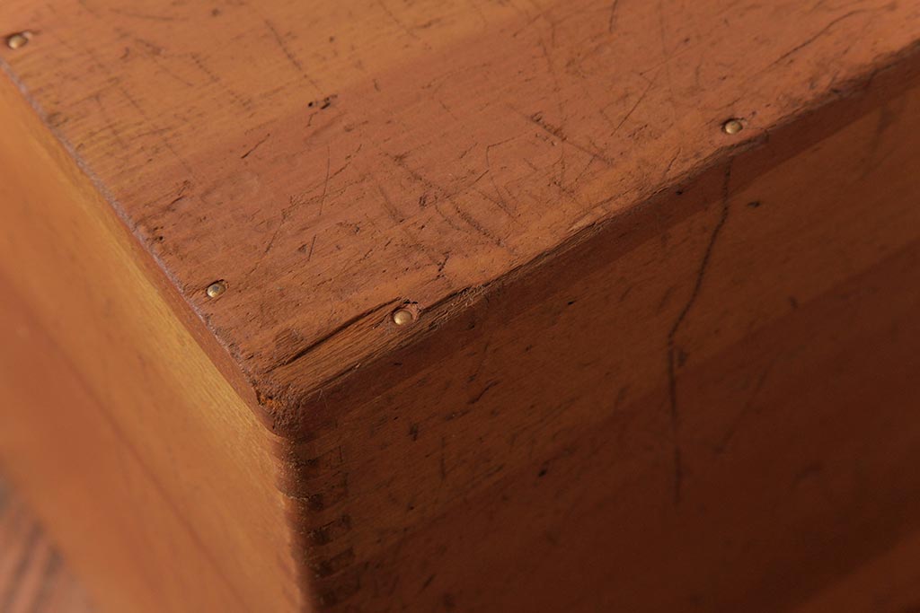 アンティーク雑貨　昭和レトロ　色々使える!大きな積み木【立方体・大】(スツール、飾り台、花台、ディスプレイ雑貨)