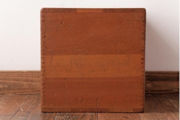 アンティーク雑貨　昭和レトロ　色々使える!大きな積み木【立方体・大】(スツール、飾り台、花台、ディスプレイ雑貨)(3)