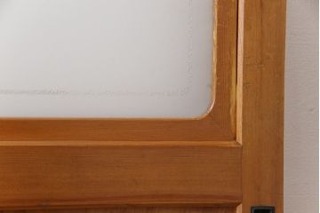 和製アンティーク　ぼかしガラスが味わい深いレトロな引き戸(ガラス戸、建具)