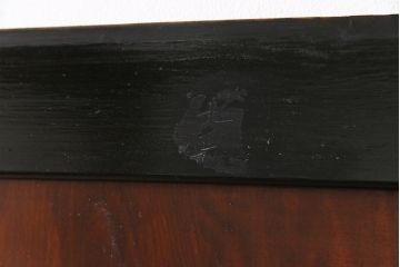 和製アンティーク　ヒノキ材　漆塗り　大振りで存在感のある帯戸(板戸、引き戸、建具)2枚セット(1)