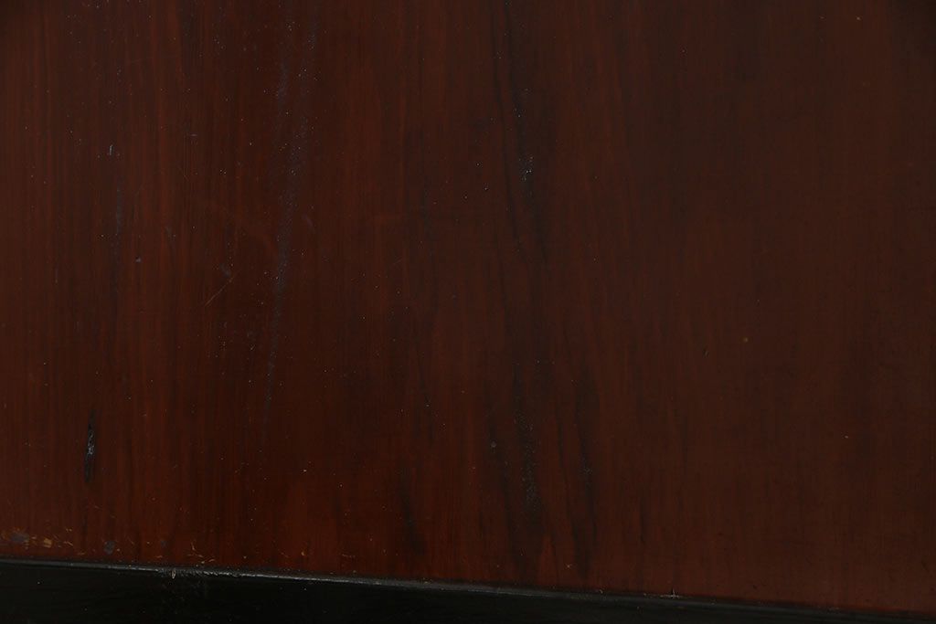 和製アンティーク　ヒノキ材　漆塗り　大振りで存在感のある帯戸(板戸、引き戸、建具)2枚セット(1)