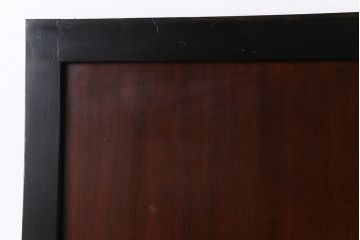 和製アンティーク　ヒノキ材　漆塗り　大振りで存在感のある帯戸(板戸、引き戸、建具)2枚セット(2)