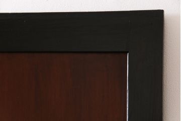 和製アンティーク　ヒノキ材　漆塗り　大振りで存在感のある帯戸(板戸、引き戸、建具)2枚セット(2)