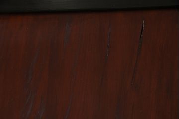 和製アンティーク　ヒノキ材　漆塗り　大振りで存在感のある帯戸(板戸、引き戸、建具)2枚セット(2)