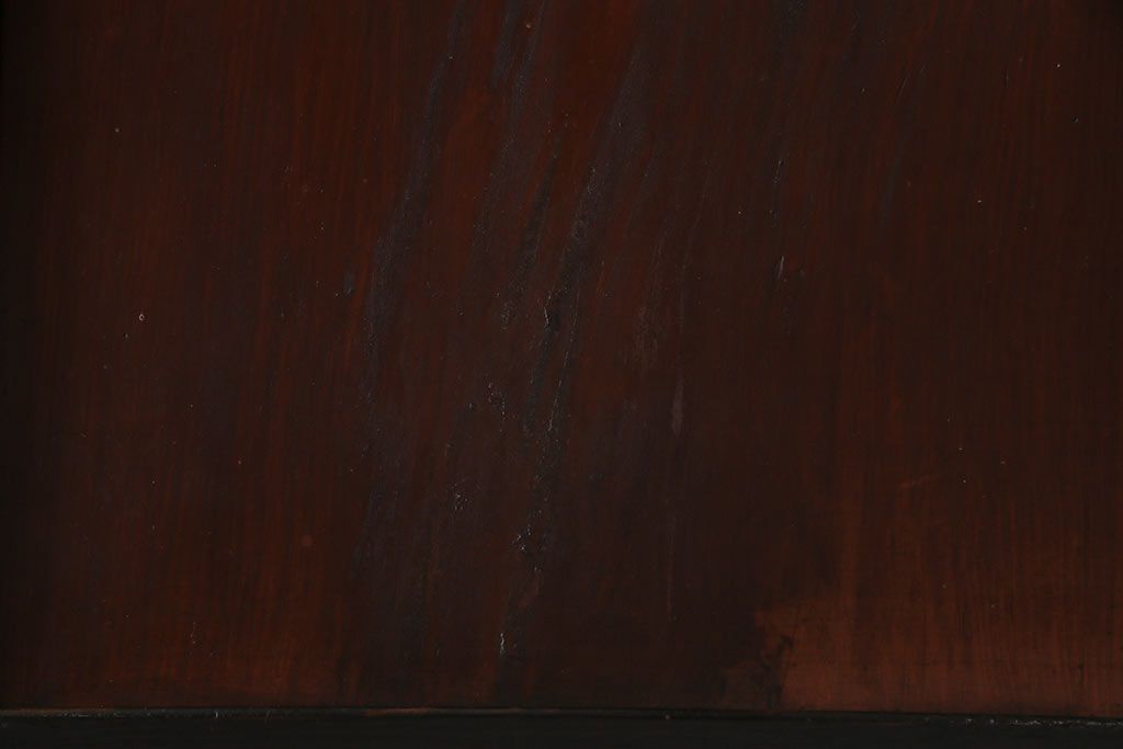 和製アンティーク　ヒノキ材　漆塗り　大振りで存在感のある帯戸(板戸、引き戸、建具)2枚セット(2)