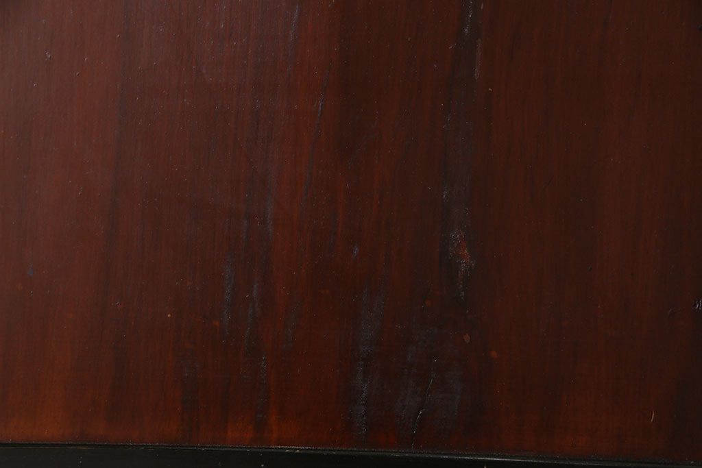 和製アンティーク　ヒノキ材　漆塗り　大振りで存在感のある帯戸(板戸、引き戸、建具)2枚セット(2)