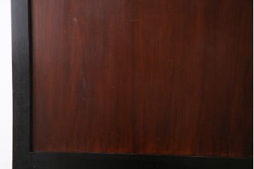 和製アンティーク　ヒノキ材　漆塗り　大振りで存在感のある帯戸(板戸、引き戸、建具)2枚セット(2)