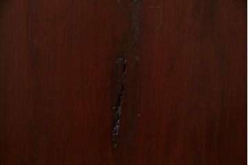 和製アンティーク　ヒノキ材　漆塗り　大振りで存在感のある帯戸(板戸、引き戸、建具)2枚セット(2)