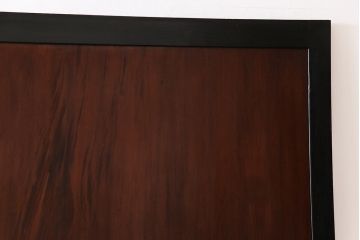 和製アンティーク　ヒノキ材　漆塗り　大振りで存在感のある帯戸(板戸、引き戸、建具)2枚セット(2)