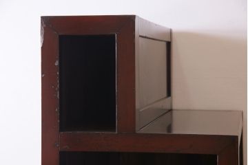 アンティーク家具　古民具・骨董　前板ケヤキ材　玉杢　自慢の一品としておすすめな和モダンの重ね松本階段箪笥