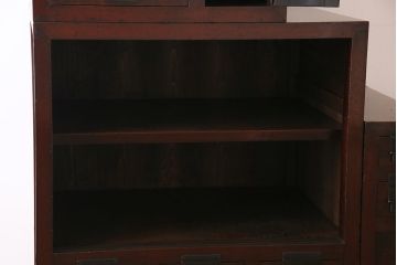 アンティーク家具　古民具・骨董　前板ケヤキ材　玉杢　自慢の一品としておすすめな和モダンの重ね松本階段箪笥