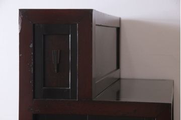 アンティーク家具　古民具・骨董　前板ケヤキ材　玉杢　自慢の一品としておすすめな和モダンの重ね松本階段箪笥