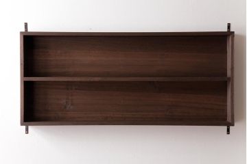 和製アンティーク　リメイク家具　桐材　柔らかな雰囲気を漂わせる壁掛け棚・2段(ウォールシェルフ、飾り棚、ディスプレイラック)