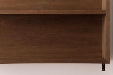 和製アンティーク　リメイク家具　桐材　柔らかな雰囲気を漂わせる壁掛け棚・2段(ウォールシェルフ、飾り棚、ディスプレイラック)(1)