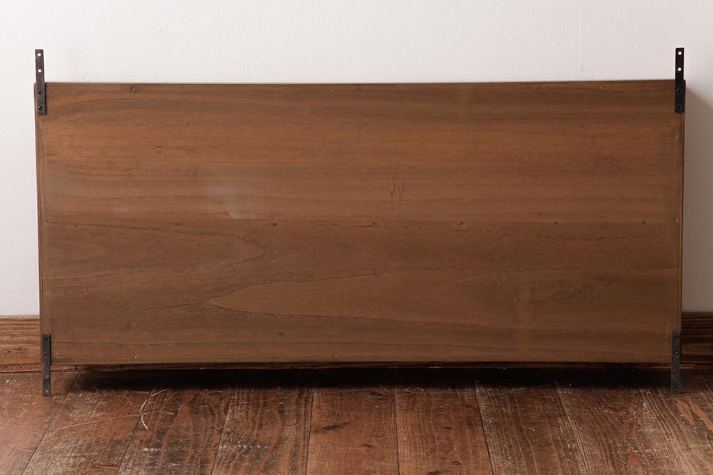 和製アンティーク　リメイク家具　桐材　柔らかな雰囲気を漂わせる壁掛け棚・2段(ウォールシェルフ、飾り棚、ディスプレイラック)(1)