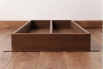 和製アンティーク　リメイク家具　桐材　柔らかな雰囲気を漂わせる壁掛け棚・2段(ウォールシェルフ、飾り棚、ディスプレイラック)(2)