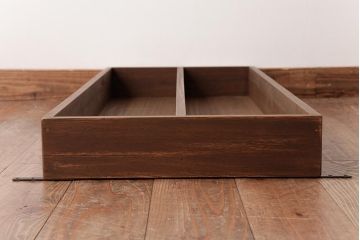 和製アンティーク　リメイク家具　桐材　柔らかな雰囲気を漂わせる壁掛け棚・2段(ウォールシェルフ、飾り棚、ディスプレイラック)(2)