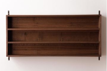 リメイク家具　桐材　柔らかな雰囲気を漂わせるウォールシェルフ・3段(壁掛け収納棚、飾り棚、ディスプレイラック)(3)