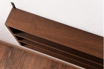 リメイク家具　桐材　柔らかな雰囲気を漂わせるウォールシェルフ・3段(壁掛け収納棚、飾り棚、ディスプレイラック)(3)
