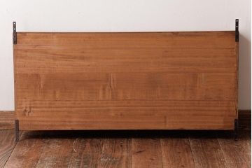 リメイク家具　桐材　柔らかな雰囲気を漂わせるウォールシェルフ・3段(壁掛け収納棚、飾り棚、ディスプレイラック)(3)