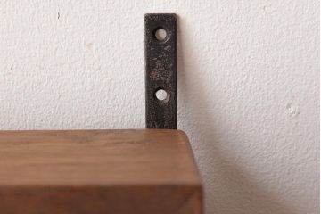 リメイク家具　桐材　柔らかな雰囲気を漂わせるウォールシェルフ・3段(壁掛け収納棚、飾り棚、ディスプレイラック)(3)