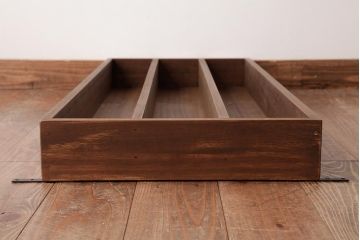 リメイク家具　桐材　柔らかな雰囲気を漂わせるウォールシェルフ・3段(壁掛け収納棚、飾り棚、ディスプレイラック)(3)