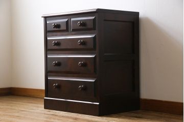 ビンテージ　北海道民芸家具　小振りなチェスト(引き出し、整理タンス)