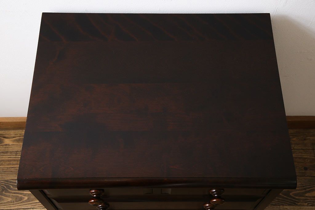 ビンテージ　北海道民芸家具　小振りなチェスト(引き出し、整理タンス)