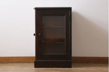 中古　絶版品!　北海道民芸家具　2枚扉のコーナーキャビネット(収納棚、戸棚)