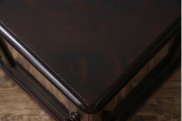 中古　絶版品!　北海道民芸家具　2枚扉のコーナーキャビネット(収納棚、戸棚)