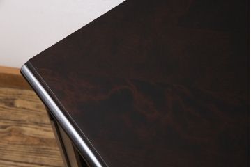 中古　絶版品!　北海道民芸家具　2枚扉のコーナーキャビネット(収納棚、戸棚)