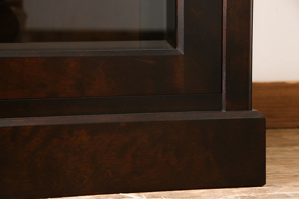 中古　絶版品!　北海道民芸家具　2枚扉のコーナーキャビネット(収納棚、戸棚)