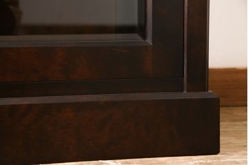 中古　絶版品!　北海道民芸家具　2枚扉のコーナーキャビネット(収納棚、戸棚)