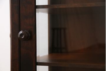 中古　絶版品!　北海道民芸家具　2枚扉のコーナーキャビネット(収納棚、戸棚)